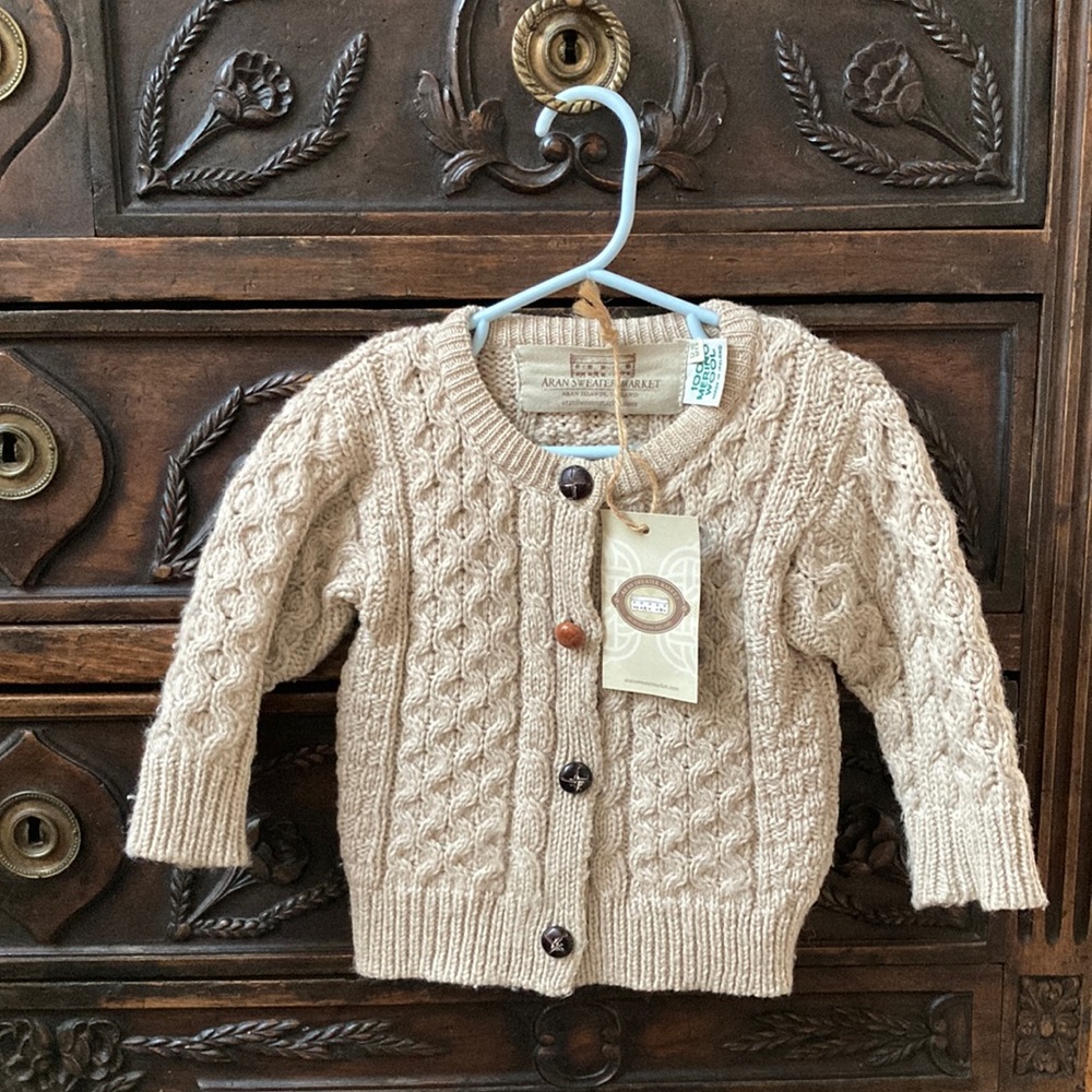 Beige Cable Knit Baby Cardigan 12-18months